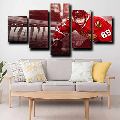 5 piece custom canvas prints Chicago Blackhawks Kane home decor-1234 (1)