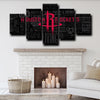 5 piece custom canvas prints houston logo wall decor-1211 (3)