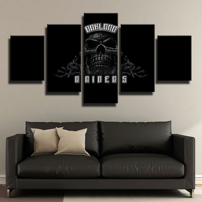 5 piece modern art canvas The Men in Black Black Skull wall picture-1206 (2)
