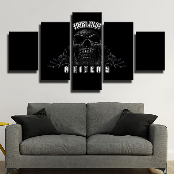 5 piece modern art canvas The Men in Black Black Skull wall picture-1206 (4)