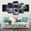 5 piece modern art canvas The Men in Black name decor picture-1226 (2)