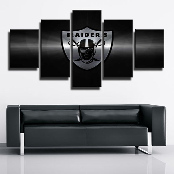 5 piece modern art canvas The World's Team Black metal wall picture-1207 (1)