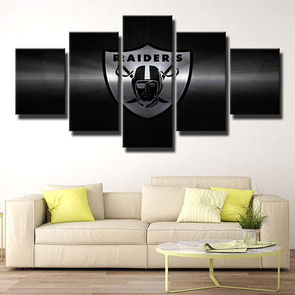 5 piece modern art canvas The World's Team Black metal wall picture-1207 (3)