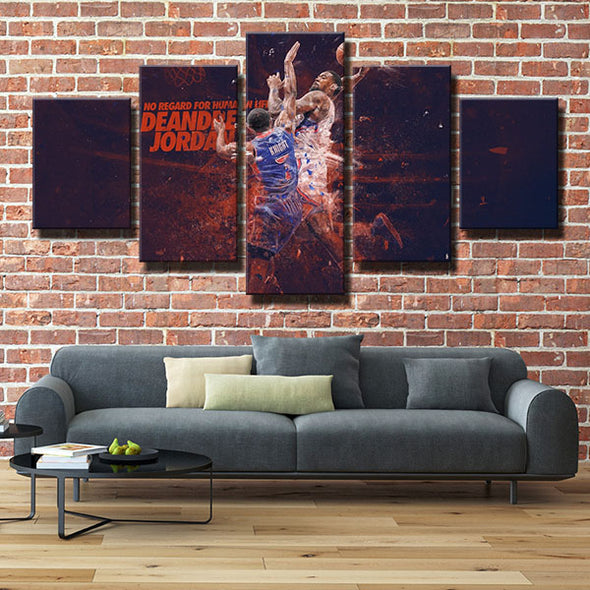 5 piece modern art canvas prints Clippers DeAndre Jordan wall decor-1234 (1)