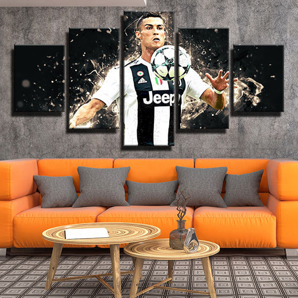 5 piece modern art canvas prints JFC Ron football live room decor -1309 (1)