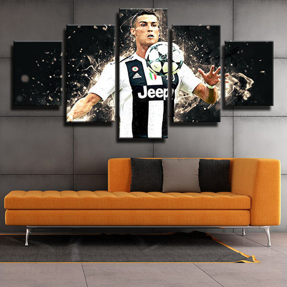 5 piece modern art canvas prints JFC Ron football live room decor -1309 (3)