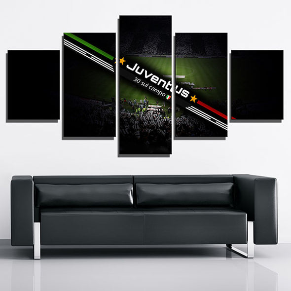 5 piece modern art canvas prints Juventus Court live room decor-1223 (1)