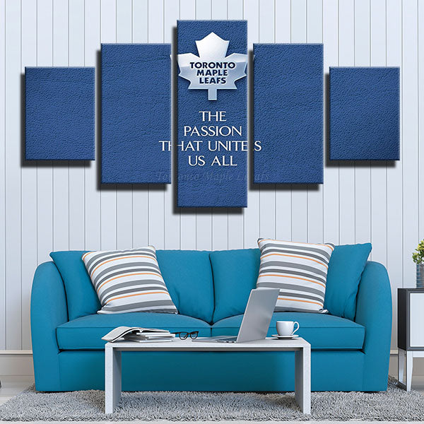 Toronto Maple Leafs Light Blue Leather Emblem – GL Canvas Print Art