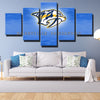 5 piece modern art canvas prints Mustard Cats blue logo wall decor-1219 (4)
