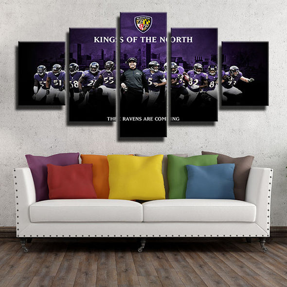 5 piece modern art canvas prints Purple Murder whole decor picture-1230 (3)