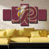 5 piece modern art canvas prints Redskins red r wall picture-1217 (3)