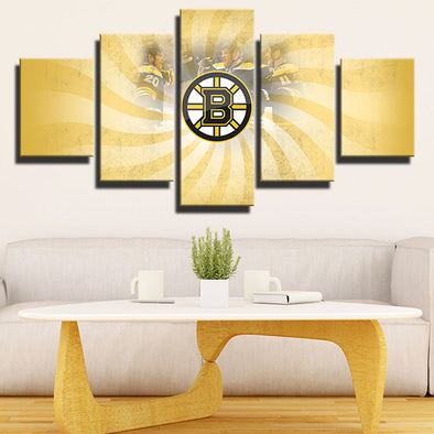5 piece modern art canvas prints Spokes yellow Spiral decor picture-1220 (1)