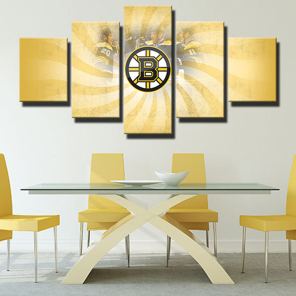 5 piece modern art canvas prints Spokes yellow Spiral decor picture-1220 (3)