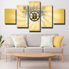 5 piece modern art canvas prints Spokes yellow Spiral decor picture-1220 (4)