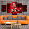5 piece modern art canvas prints The Red Devils Shaw wall decor-1241 (1)