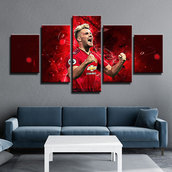 5 piece modern art canvas prints The Red Devils Shaw wall decor-1241 (2)