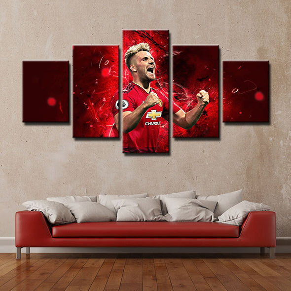 5 piece modern art canvas prints The Red Devils Shaw wall decor-1241 (3)