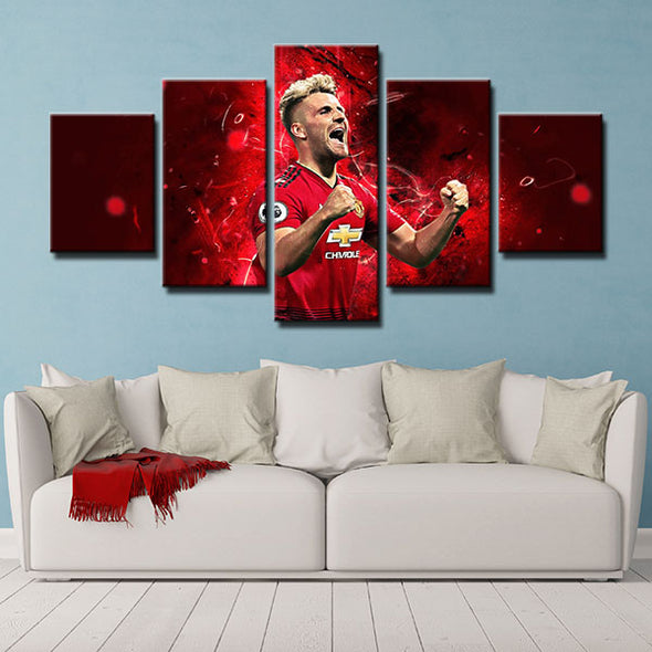 5 piece modern art canvas prints The Red Devils Shaw wall decor-1241 (4)