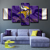 5 piece modern art canvas prints The Vikes purple silk wall picture-1219 (1)