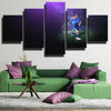 5 piece modern art canvas prints Zebras Pirlo all purple wall picture-1349 (4)