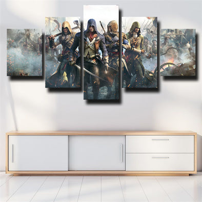 5 piece modern art framed print Assassin's Creed Unity decor picture-1209 (1)