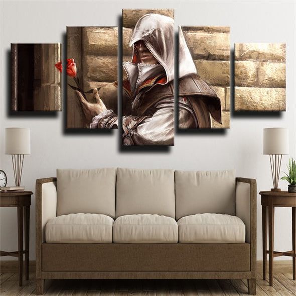 5 piece modern art framed print Assassin's Creed Desmond wall decor-1206 (1)