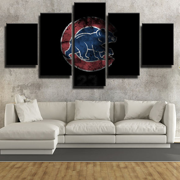 5 piece modern art framed print CC MLB Little Bear Black decor picture-1201 (2)