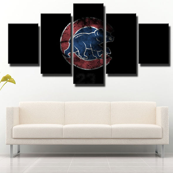 5 piece modern art framed print CC MLB Little Bear Black decor picture-1201 (4)