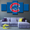 5 piece modern art framed print CCubs Little Bears blue LOGO wall decor-1201 (3)