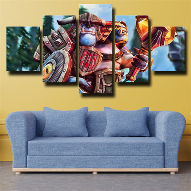 5 piece modern art framed print DOTA 2 Ogre Magi live room decor-1400 (1)
