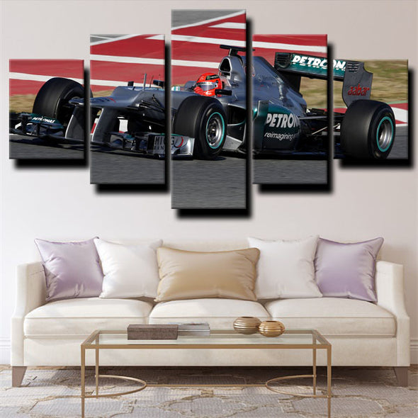 5 piece modern art framed print F1 Car Mercedes AMG live room decor-1200 (3)
