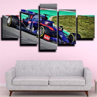 5 piece modern art framed print Formula 1 Car decor picture-1200 (1)