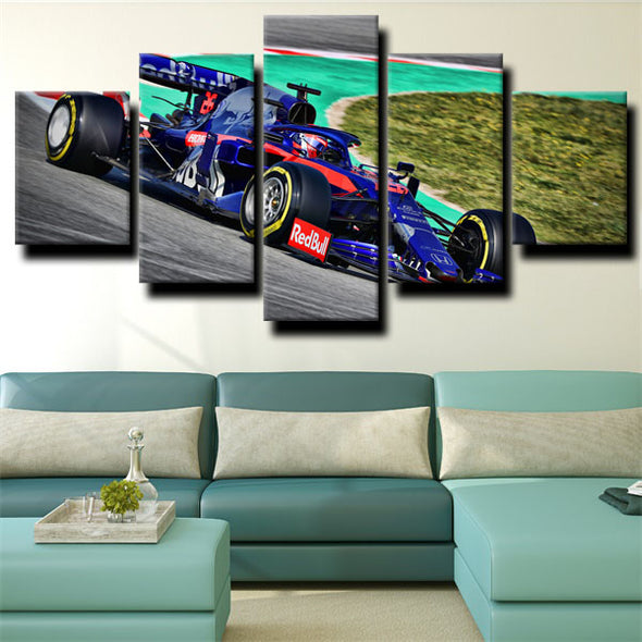 5 piece modern art framed print Formula 1 Car decor picture-1200 (2)