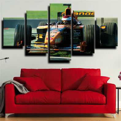 5 piece modern art framed print Formula 1 Car live room decor-1200 (1)