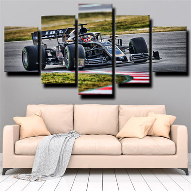 5 piece modern art framed print Formula 1 Car wall decor-1200 (1)
