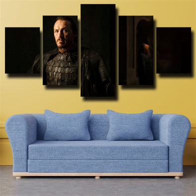 5 piece modern art framed print Game of Thrones Bronn wall decor-1606 (1)