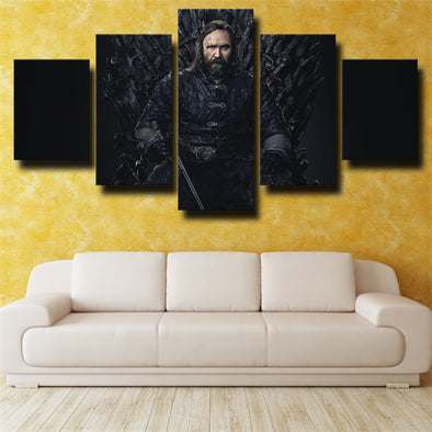 5 piece modern art framed print Game of Thrones The Hound home decor-1628 (1)