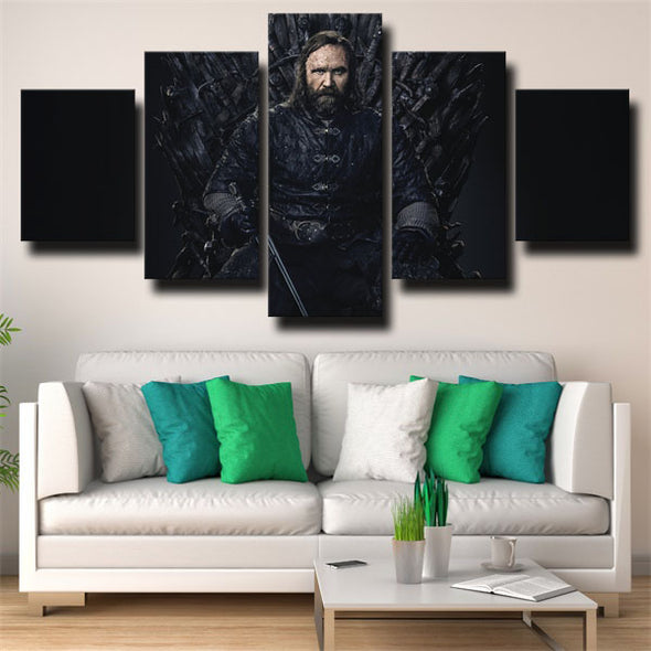5 piece modern art framed print Game of Thrones The Hound home decor-1628 (2)