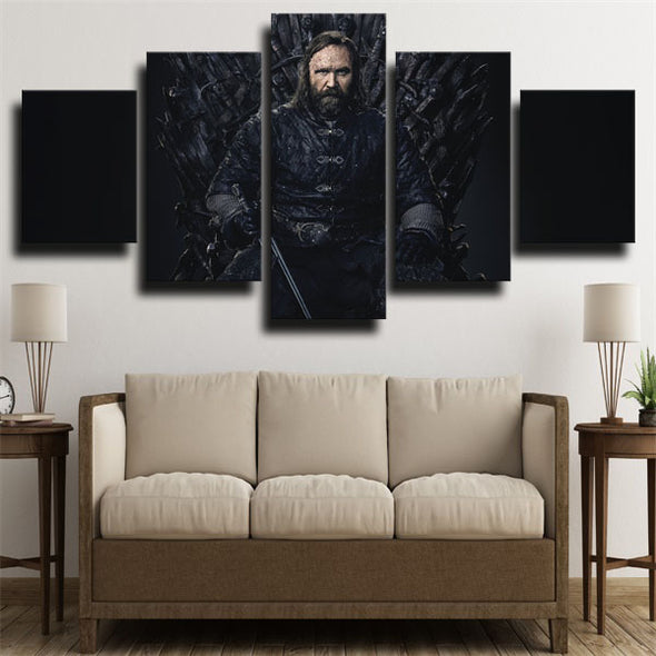 5 piece modern art framed print Game of Thrones The Hound home decor-1628 (3)