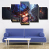 5 piece modern art framed print LOL Heimerdinger live room decor-1200 (1)