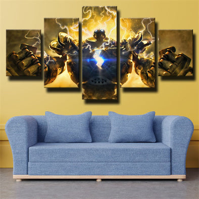 5 piece modern art framed print League Legends Blitzcrank wall decor-1200 (1)