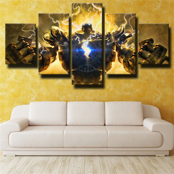 5 piece modern art framed print League Legends Blitzcrank wall decor-1200 (2)