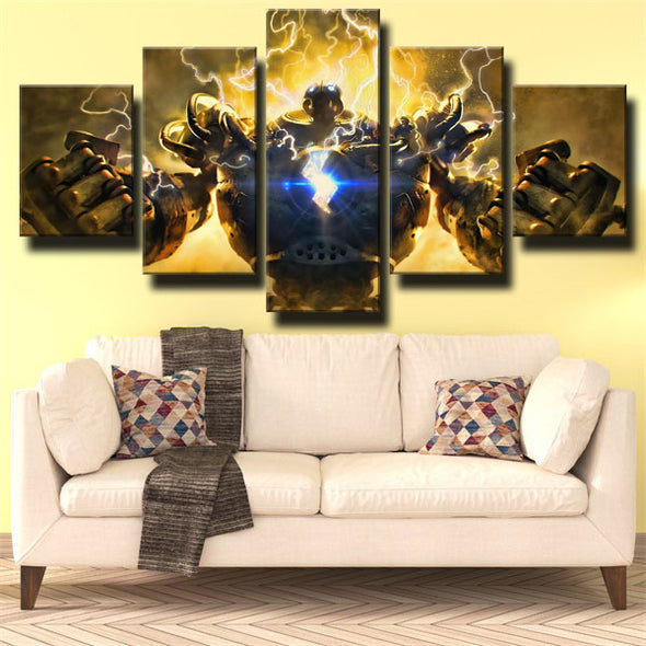 5 piece modern art framed print League Legends Blitzcrank wall decor-1200 (3)