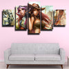 5 piece modern art framed print League Legends Caitlyn decor picture-1200 (3)