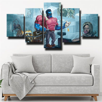 5 piece modern art framed print League Legends Dr. Mundo wall decor-1200 (1)