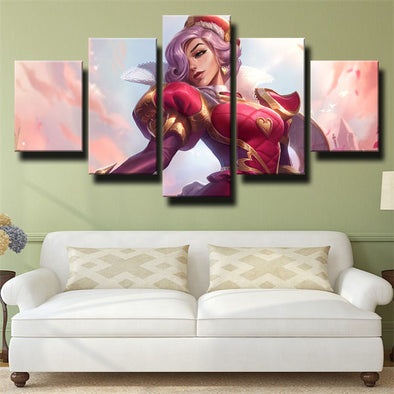 5 piece modern art framed print League Of Legends Fiora wall picture-1200 (1)