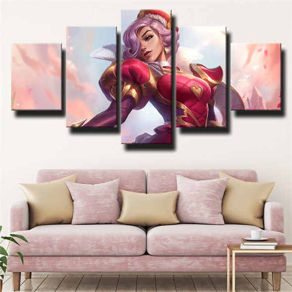 5 piece modern art framed print League Of Legends Fiora wall picture-1200 (2)