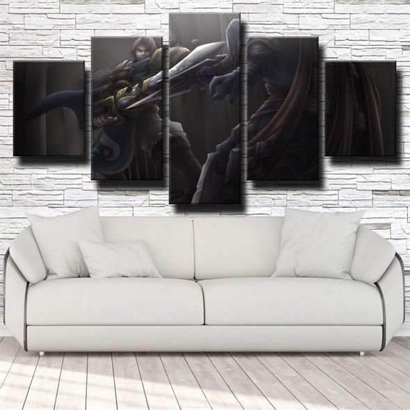 5 piece modern art framed print League Of Legends Garen wall decor-1200 (2)