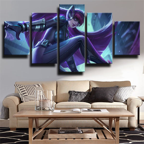 5 piece modern art framed print League Of Legends Irelia decor picture-1200 (1)