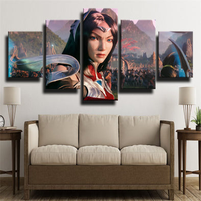 5 piece modern art framed print League Of Legends Irelia home decor-1200 (1)